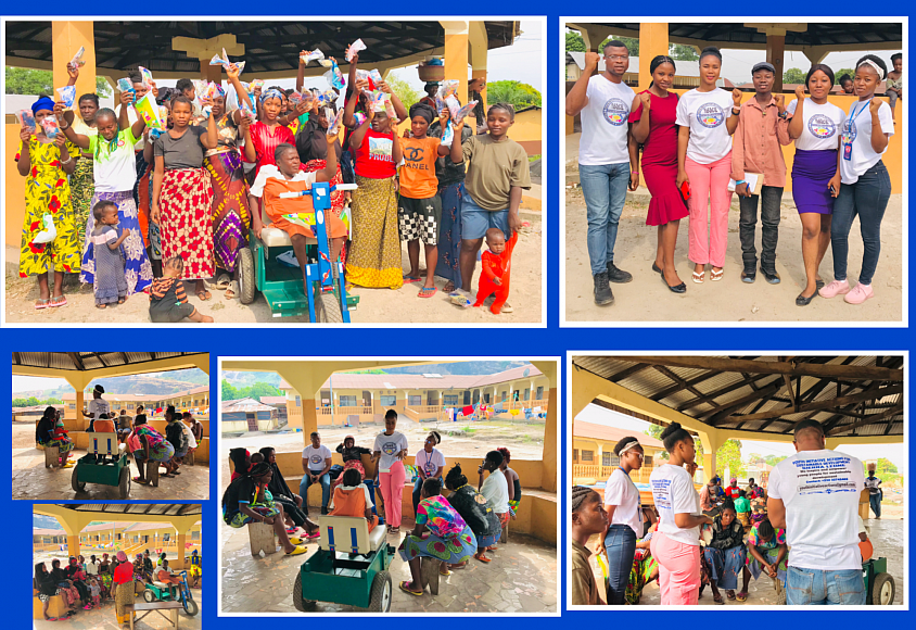 SANITARY PADS DISTRIBUTION AT POLIO CAMP MAGBETEH