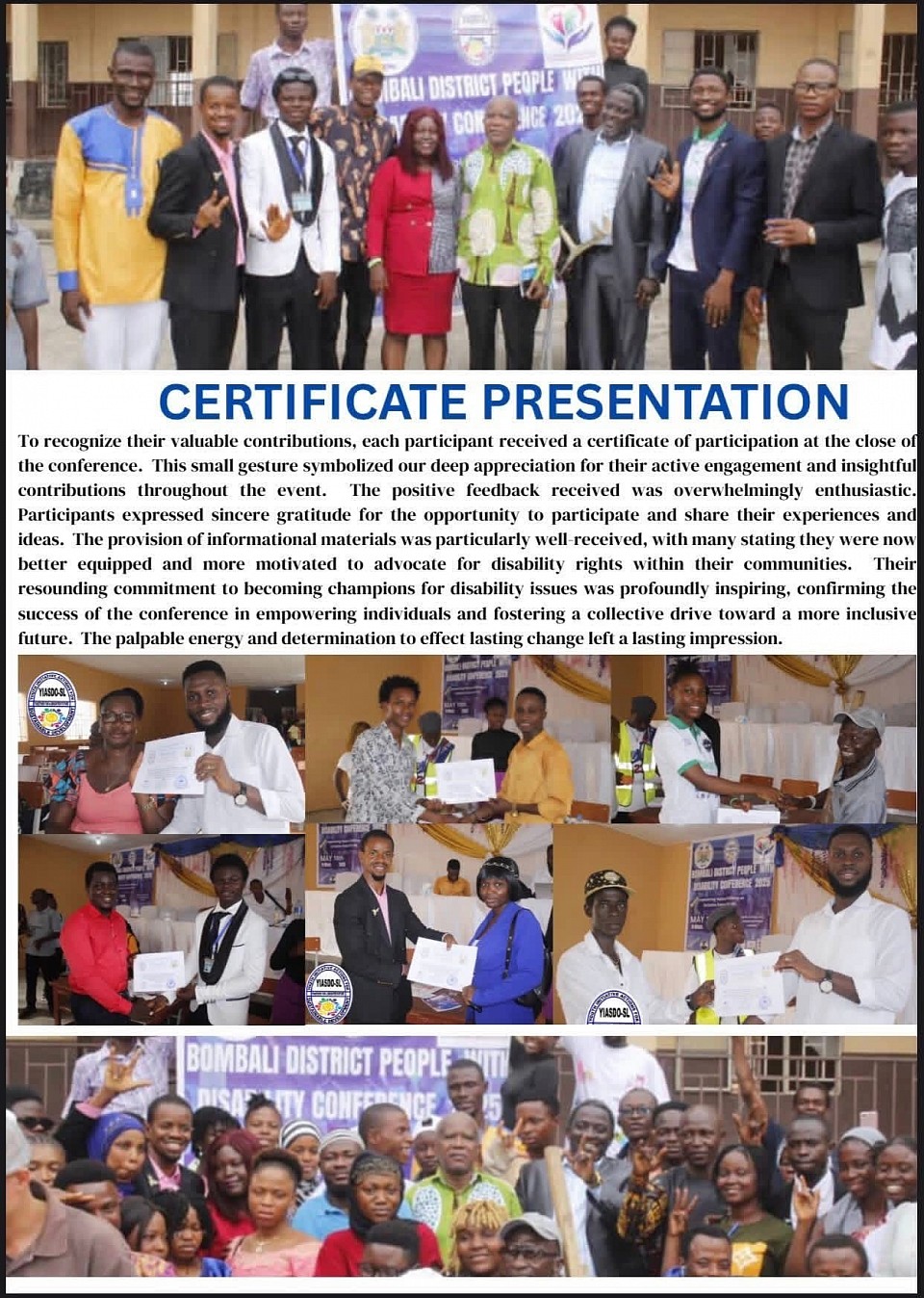 BOMBALI DISTRICT PEOPLE WITH DISABILITY CONFERENCE